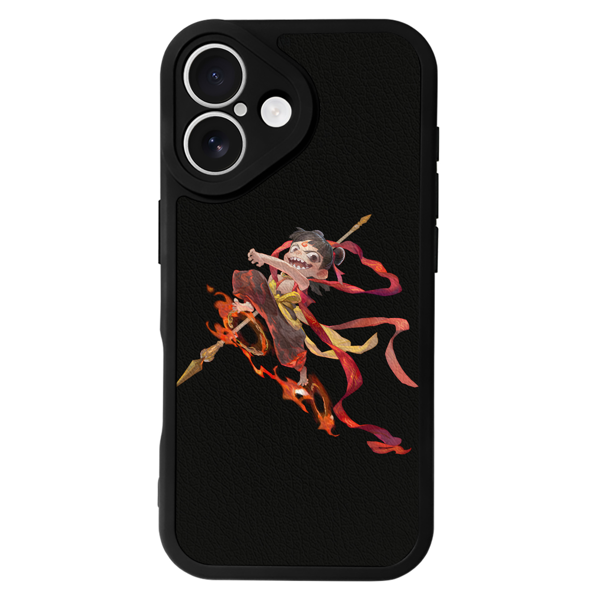 （画像用） Ne Zha 2 ナタ 魔童の大暴れ 【iPhone 16シリーズ対応】シリコンスマホケース（レザー調） 材質：シリコン